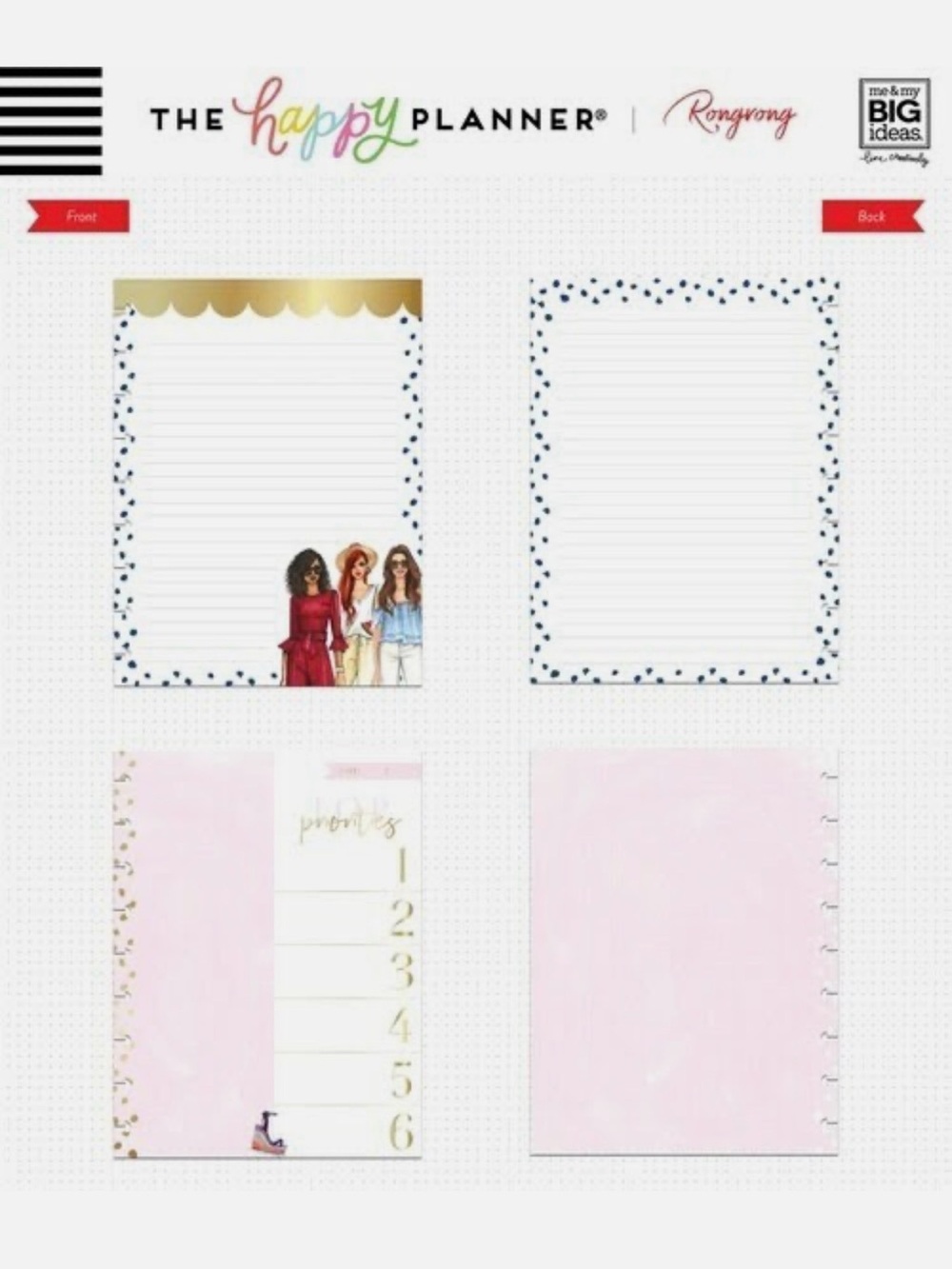 The Happy Planner Rong Rong Lined Note Paper - Picture 2 of 2